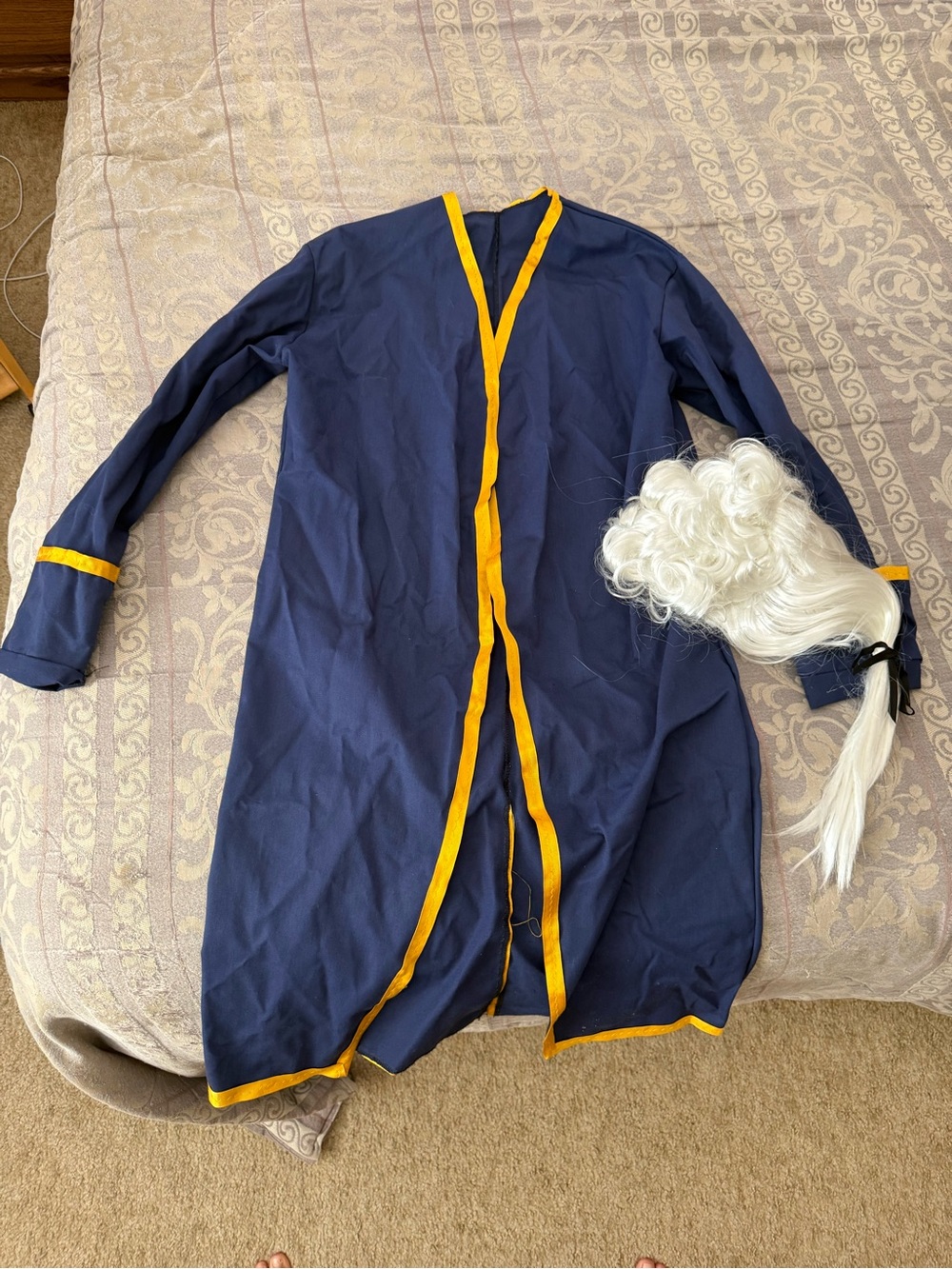 George Washington Navy & Gold Trim AM Costume Coat & Wig